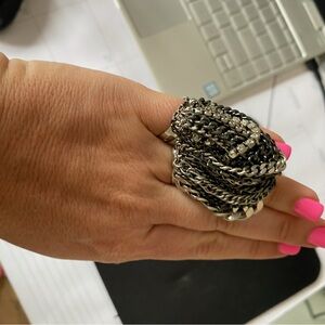 Double Finger Chain Ring